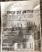 Amount of sugar in Tris di olive