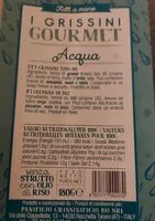 Amount of sugar in I grissini gourmet - acqua