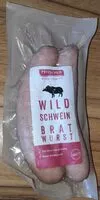 Amount of sugar in Bratwurst mit 57 % Wildschwein, 2 St.