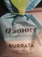 Amount of sugar in Burrata d'amore