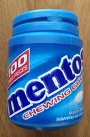 Amount of sugar in Mentos chewing gum mint