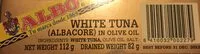 Amount of sugar in White tuna (albacore) in olive oil