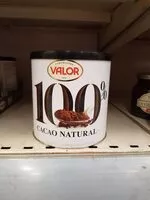 Amount of sugar in Cacao natural 100%