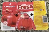 Amount of sugar in Postre gelificado sabor fresa