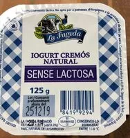 Amount of sugar in Iogurt cremós natural sin lactosa
