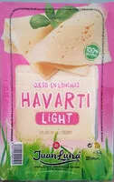 Amount of sugar in Queso en lonchas Havarti Light
