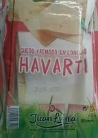 Amount of sugar in Havarti