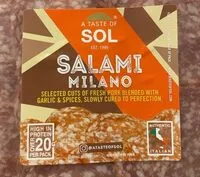 Amount of sugar in Salami milano