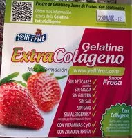 Amount of sugar in Gelatina extra colágeno sabor fresa