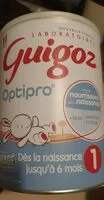 Amount of sugar in GUIGOZ 1 OPTIPRO Lait Infantile 1er âge dès la Naissance 830g