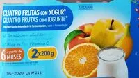 Amount of sugar in Cuatro frutas con yogur