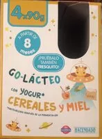 Amount of sugar in Go-Lácteo con yogur, cereales y miel
