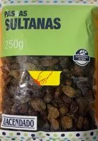 Amount of sugar in Uvas pasas sultanas sin semillas