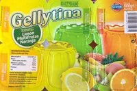 Amount of sugar in Gellytina sabores Limón Multifrutas Naranja