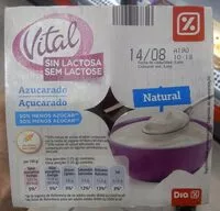Amount of sugar in Yogur sin lactosa azucarado natural