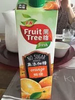 Amount of sugar in fruit tree fresh orange no sugr added