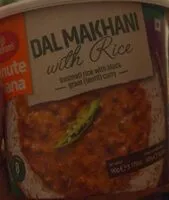 Amount of sugar in Dal makhani with rice