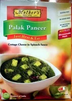 Amount of sugar in Palak Paneer Cottage Cheese in Spinach Sauce - Just Heat and Eat