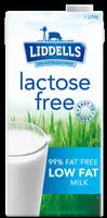 Amount of sugar in Liddels Lactose Free Low Fat Milk
