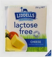 Amount of sugar in Liddells lactose free cheese