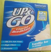 Amount of sugar in Up & go
