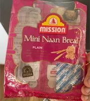 Amount of sugar in Mission mini naan bread