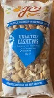 Amount of sugar in Unsalted cashews