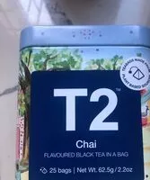 Amount of sugar in T2 Chai