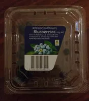 Amount of sugar in Benning's  Australian Blueberries