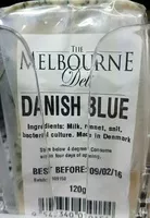 Amount of sugar in Danish Blue Cheese