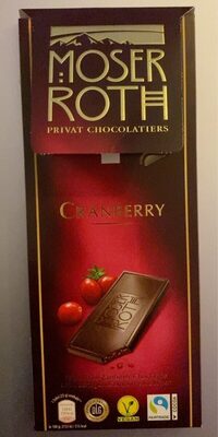 Dark chocolates with cranberries