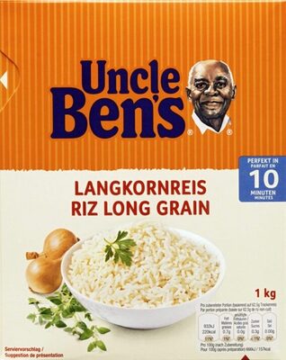 Sugar and nutrients in Uncle bens