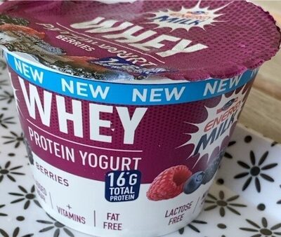 Fat free fermented milk yogurt with fruits and sweetener